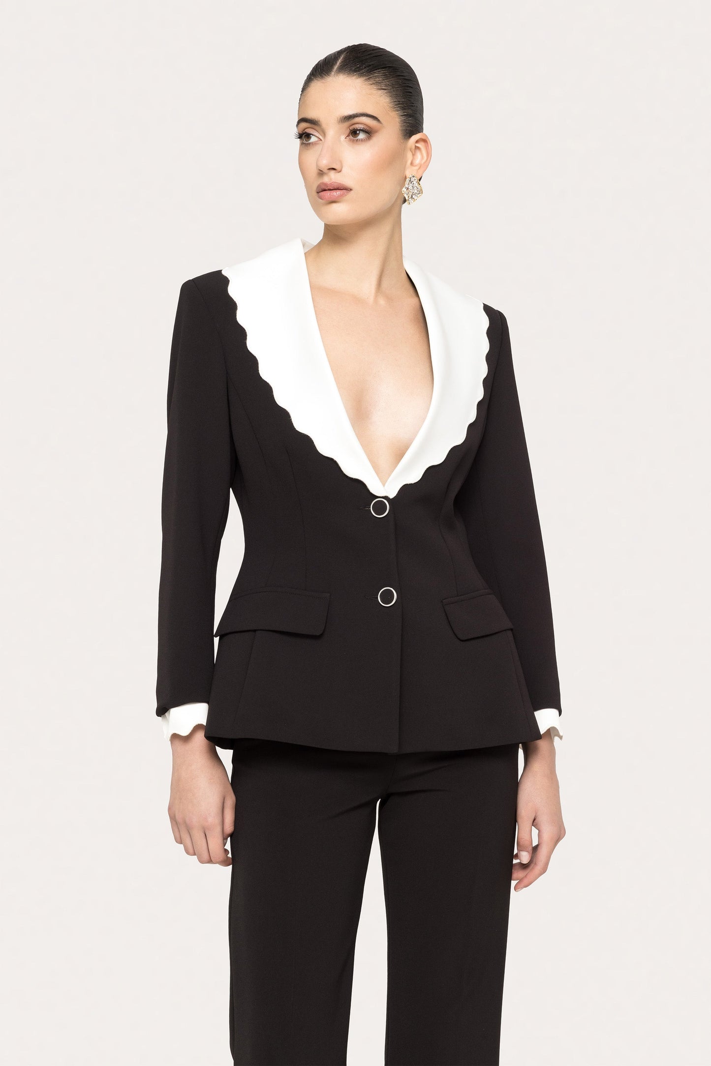 Single-breasted fitted blazer NISSA