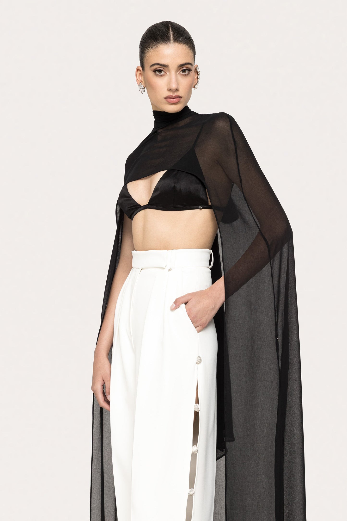 Triangle-cup silk bra - RTOP16026 NISSA