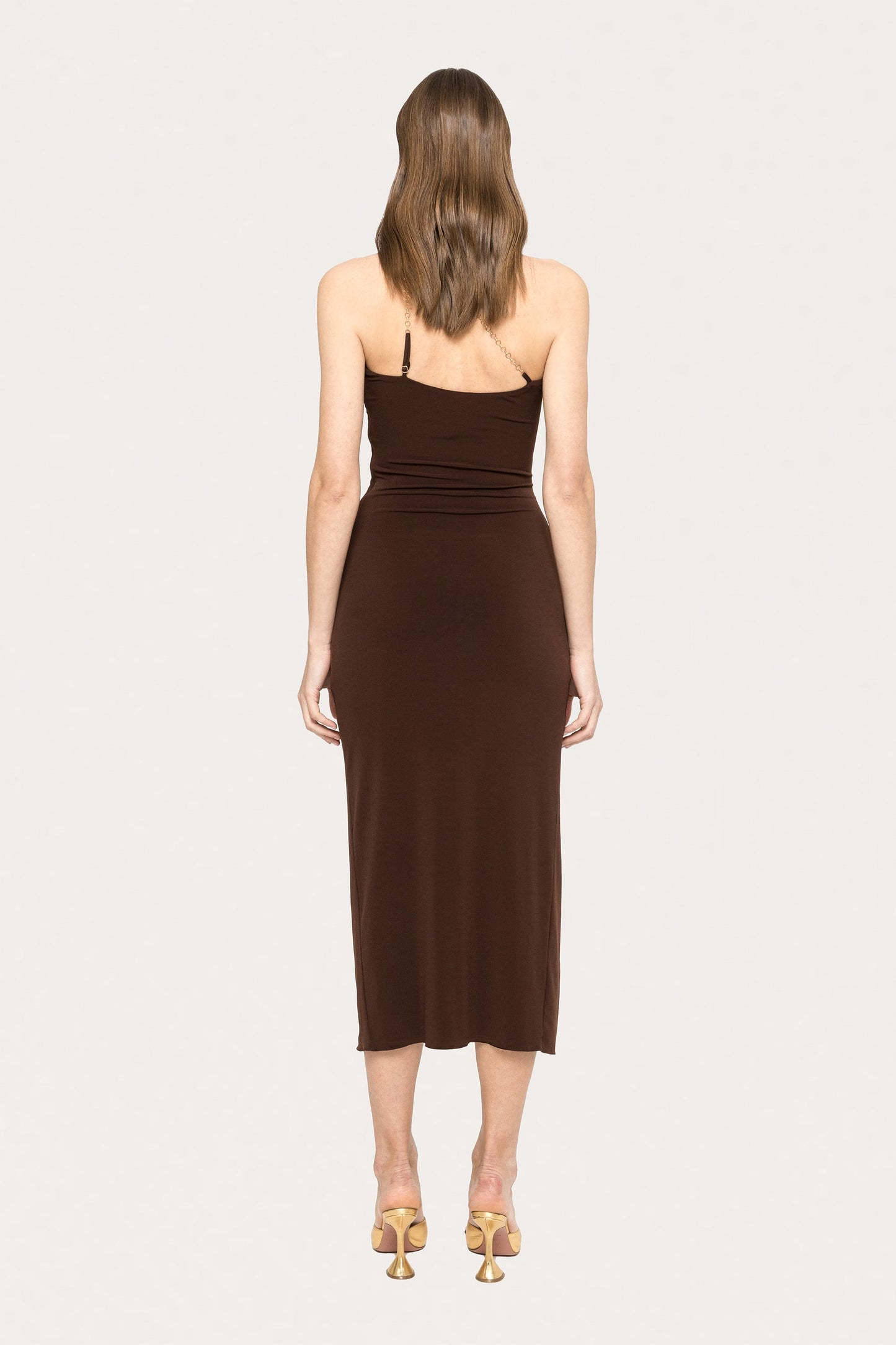 Open-back jersey midi dress NISSA