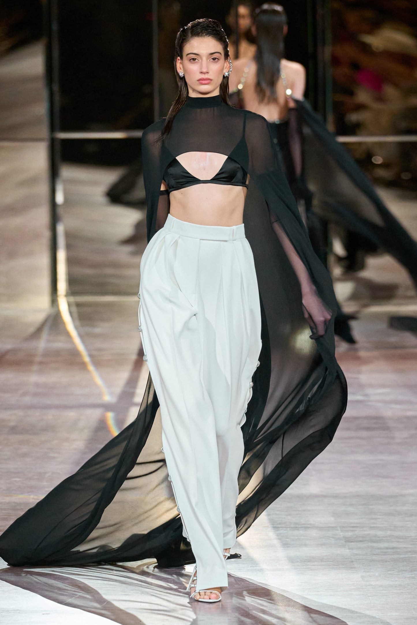 High-nech chiffon top NISSA