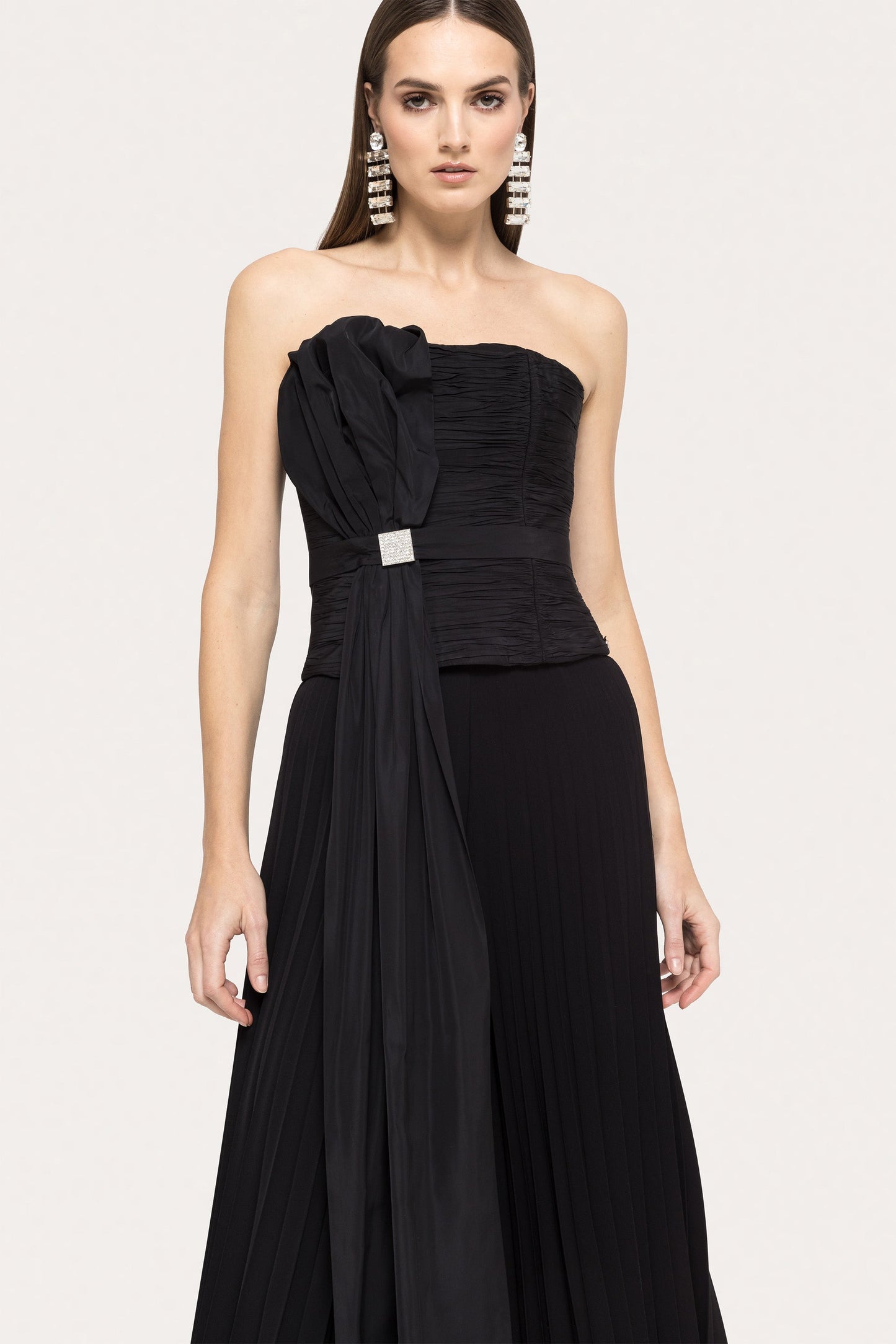 Taffeta sleeveless corset top NISSA