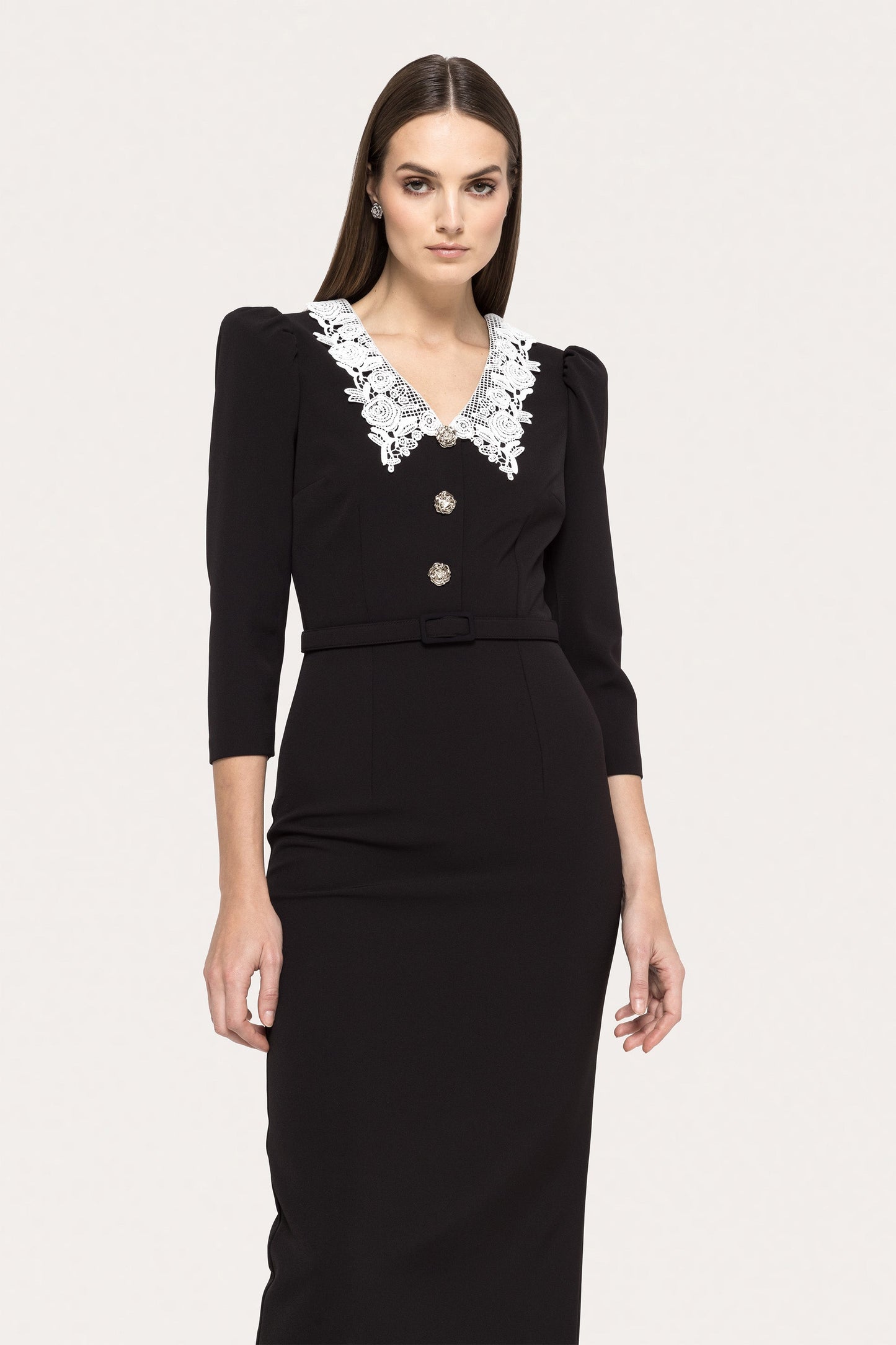 Belted midi dress - RC15778 NISSA