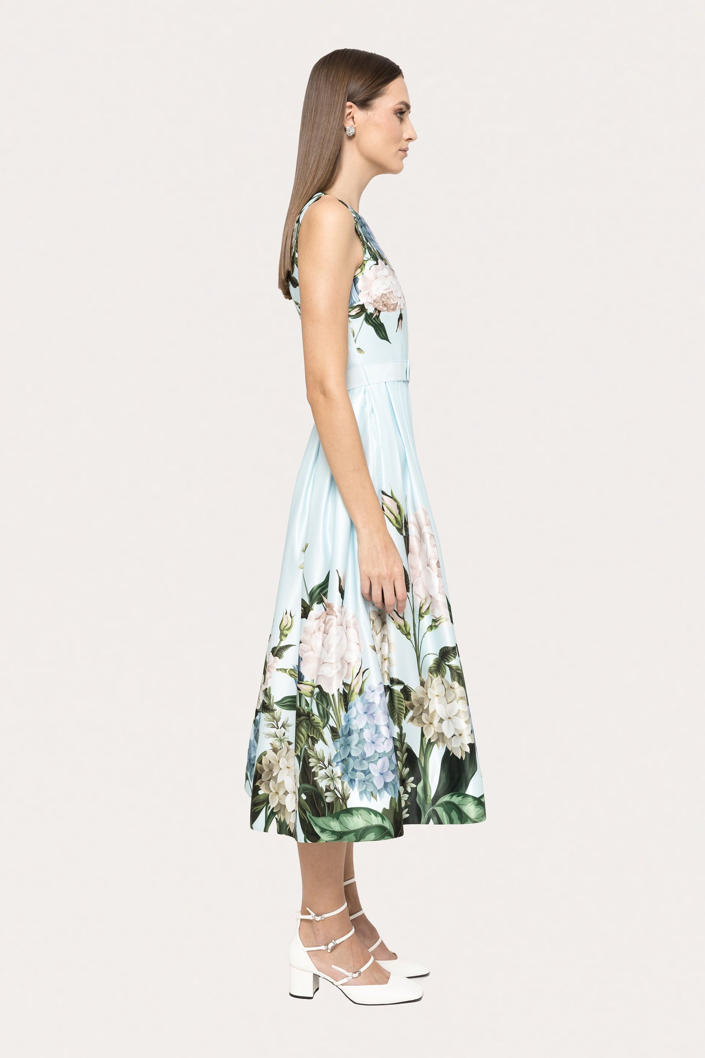 Printed taffeta midi dress - RS15620 NISSA