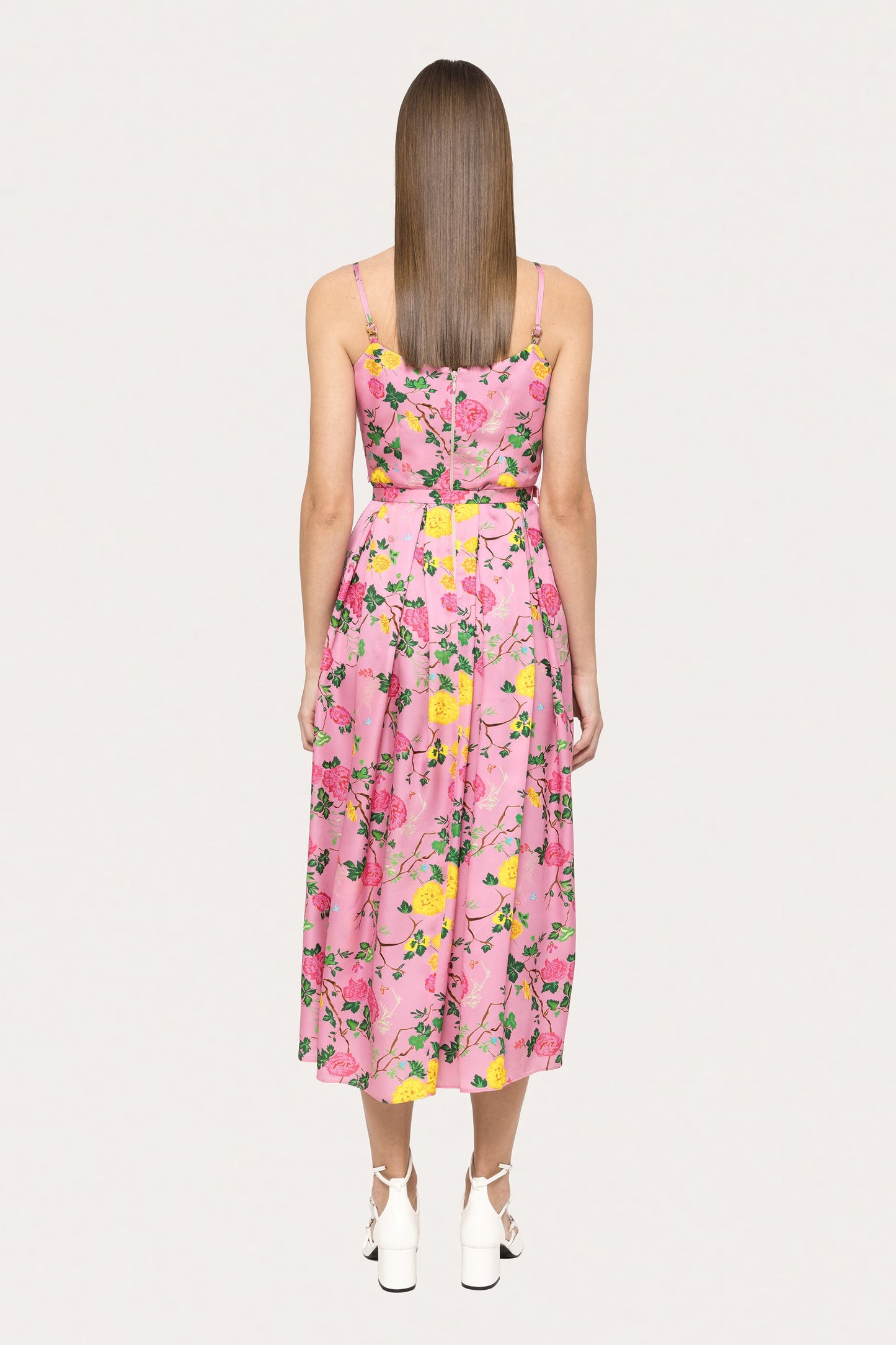 Belted viscose midi dress - RC15828 NISSA