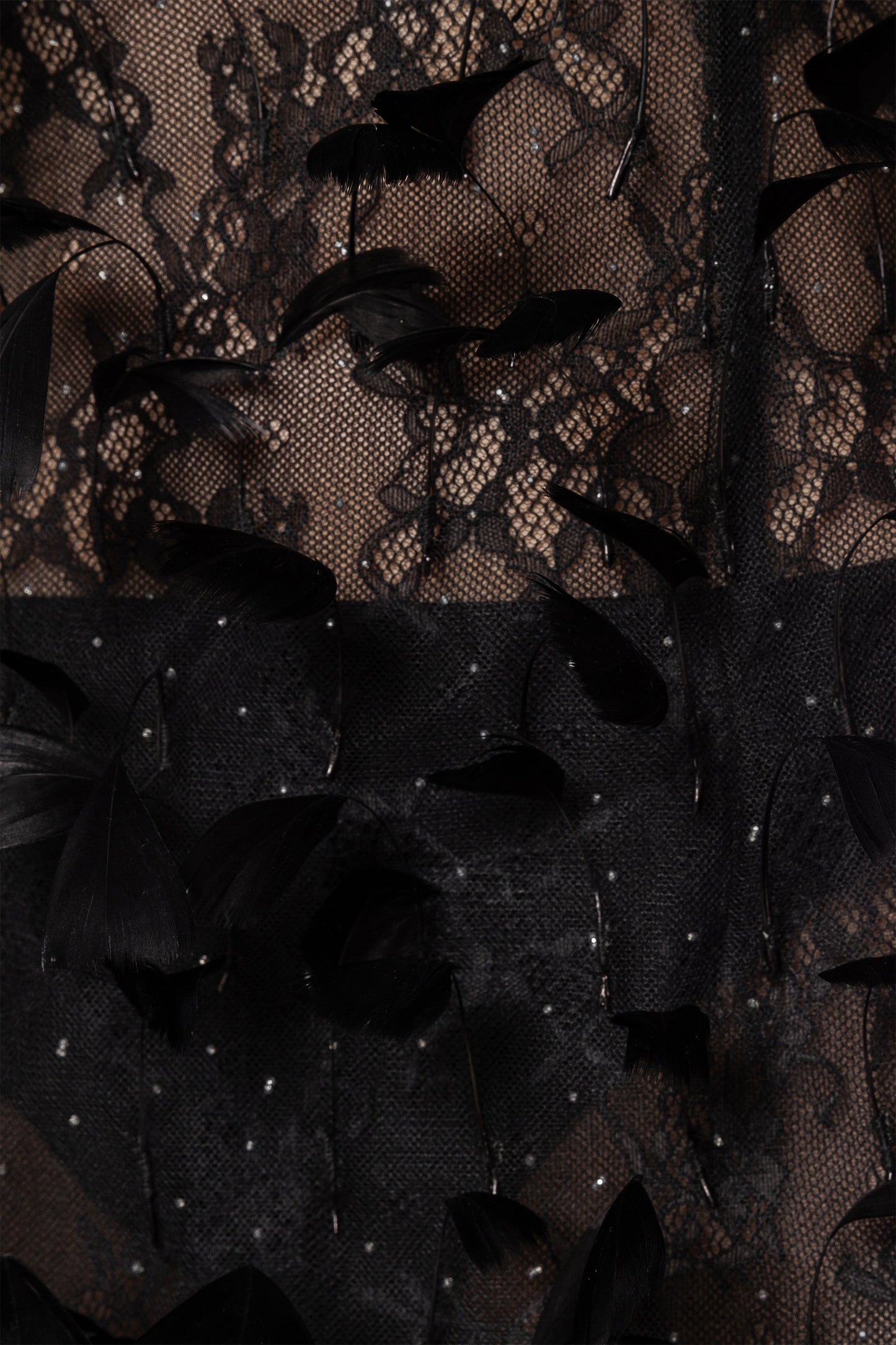 Ostrich-feather lace dress NISSA