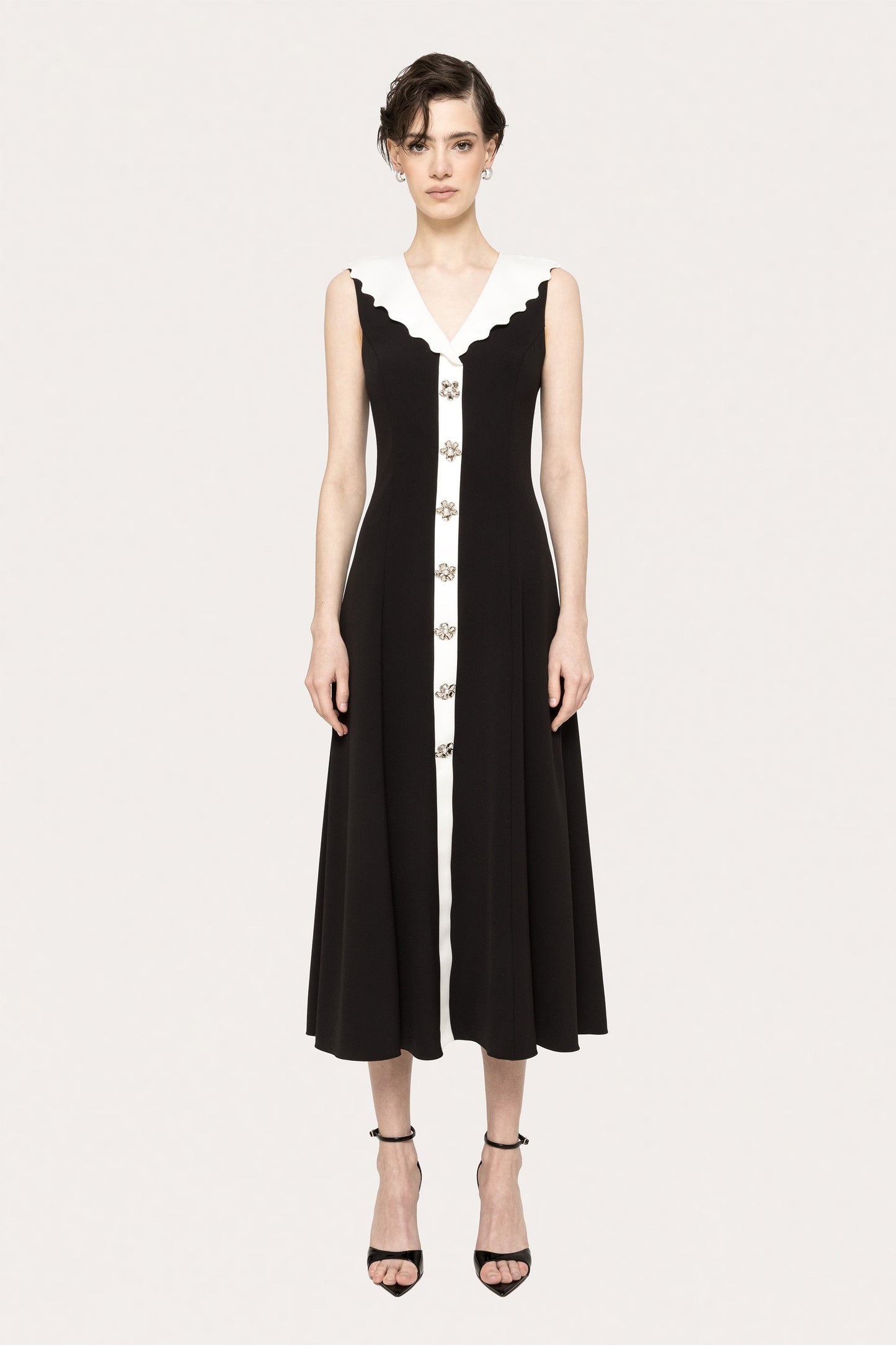 V-neck midi dress NISSA