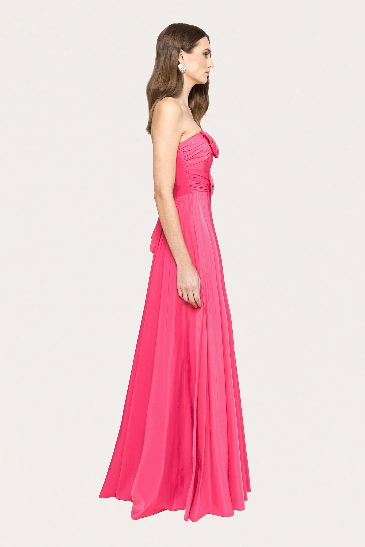 Bow-detail taffeta maxi dress - RS15625 NISSA