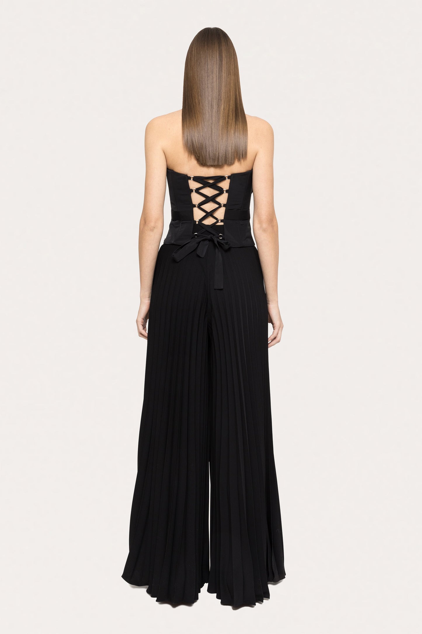 Taffeta sleeveless corset top NISSA