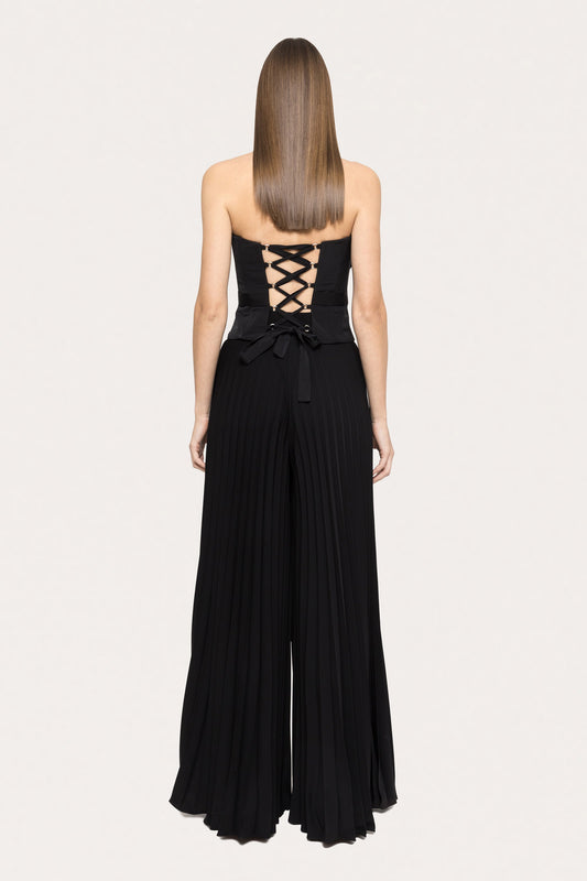 Taffeta sleeveless corset top NISSA