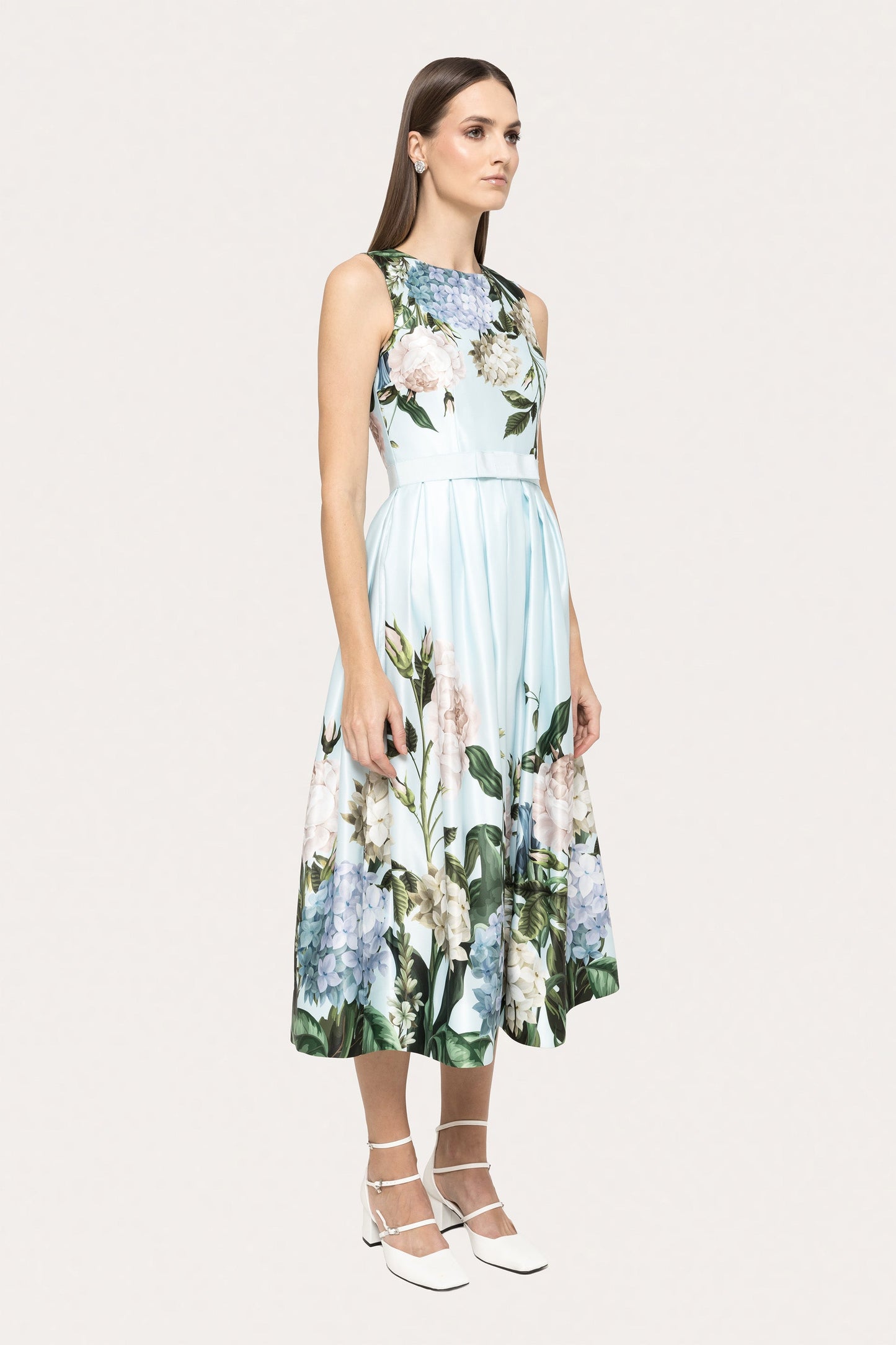 Printed taffeta midi dress - RS15620 NISSA