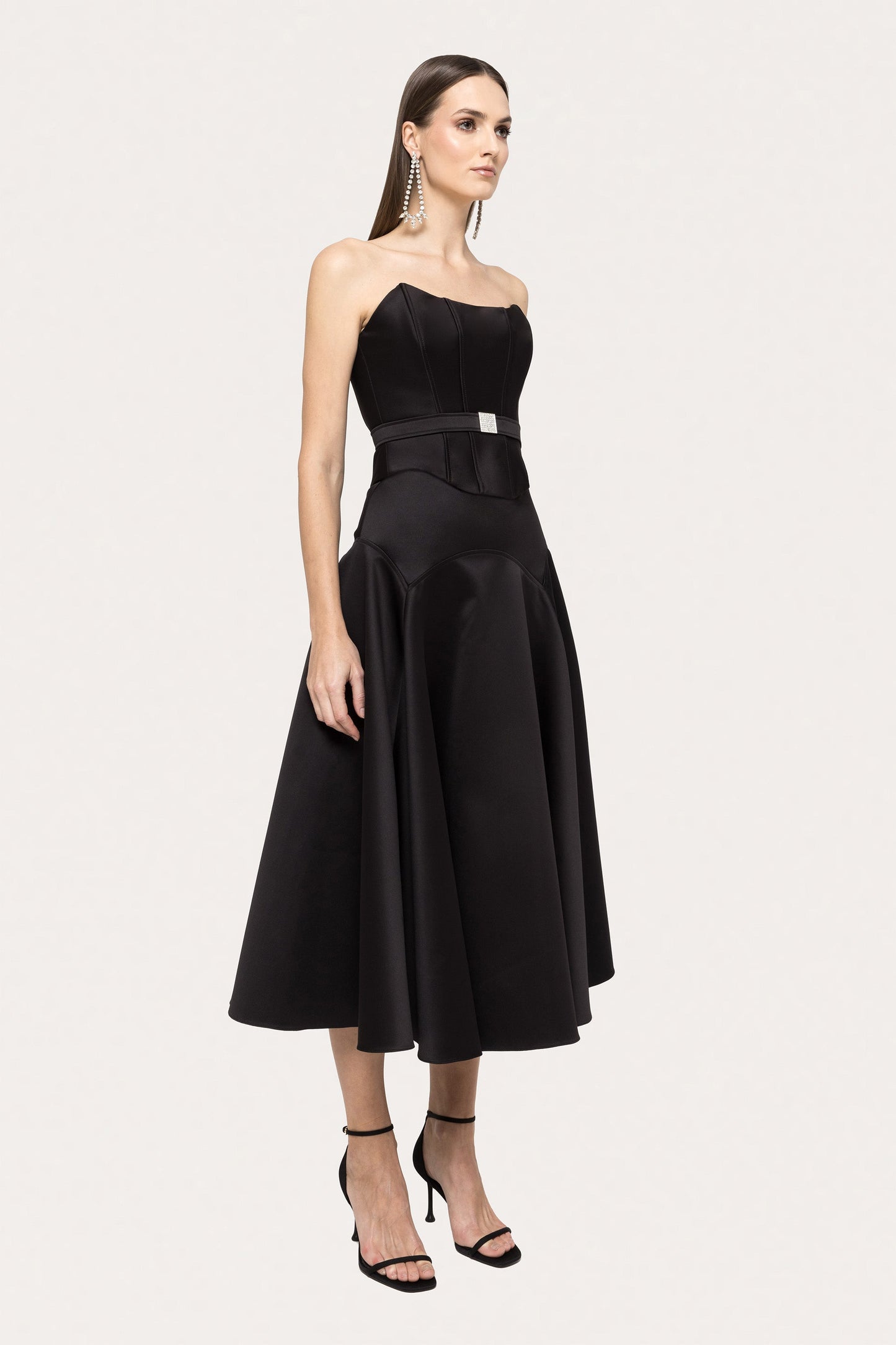 High-waisted taffeta skirt NISSA