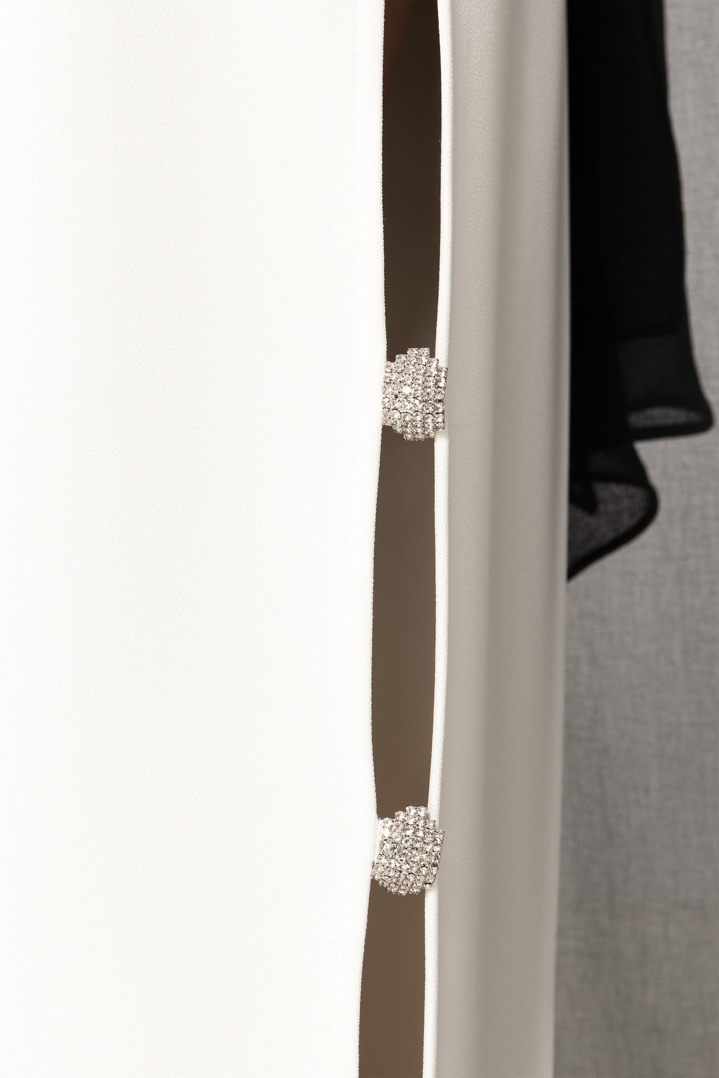 High rise side-slit white pants NISSA