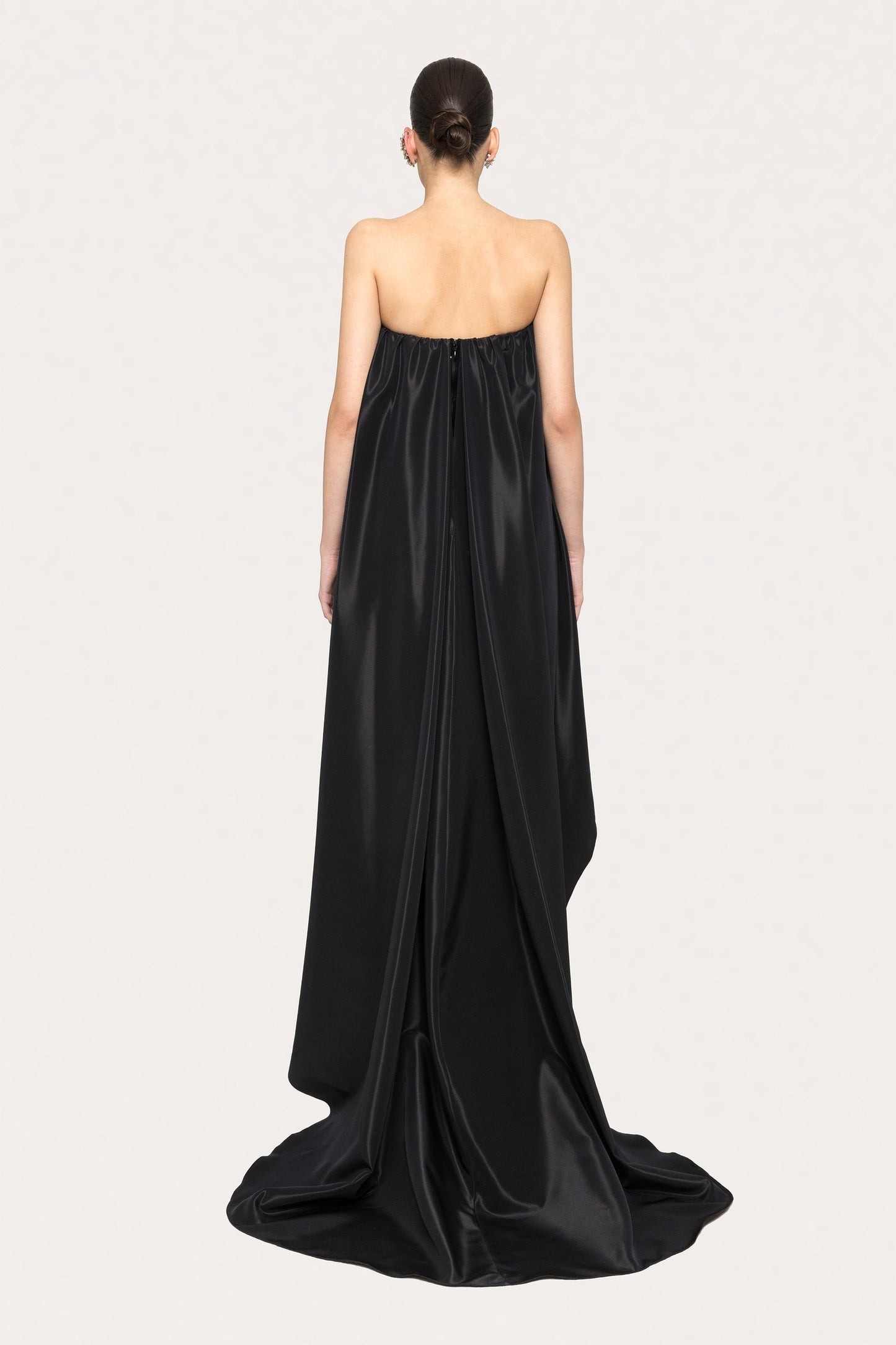 Taffeta cape lace gown NISSA