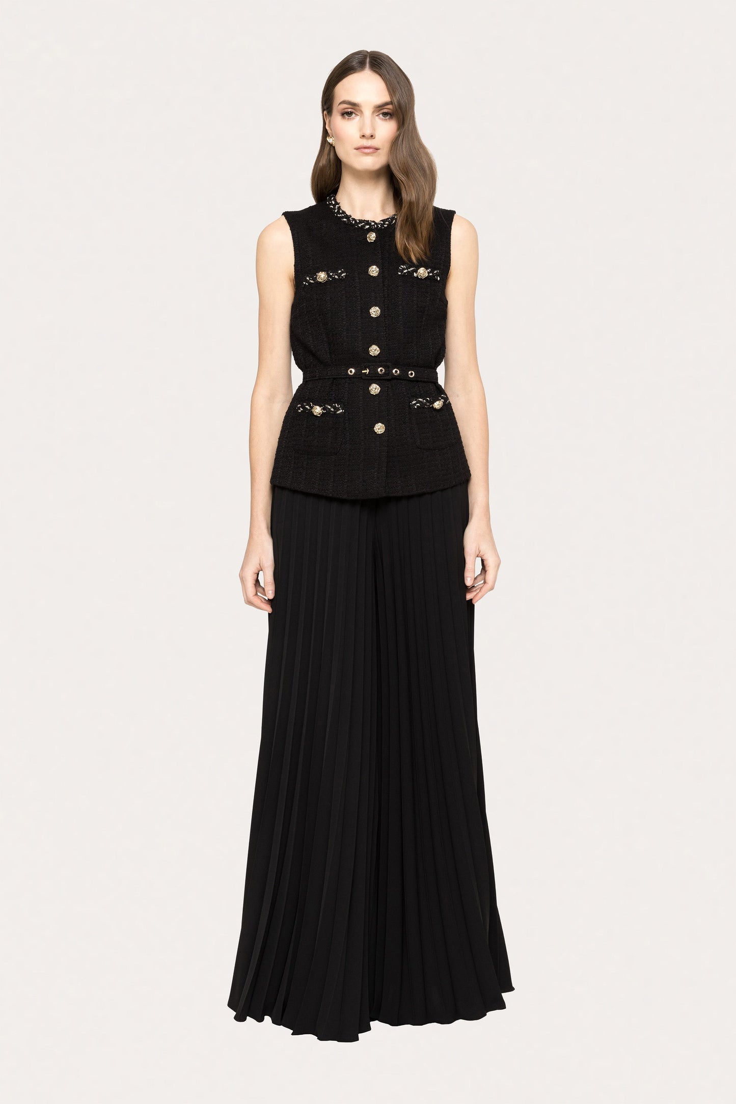 Belted boucle vest NISSA