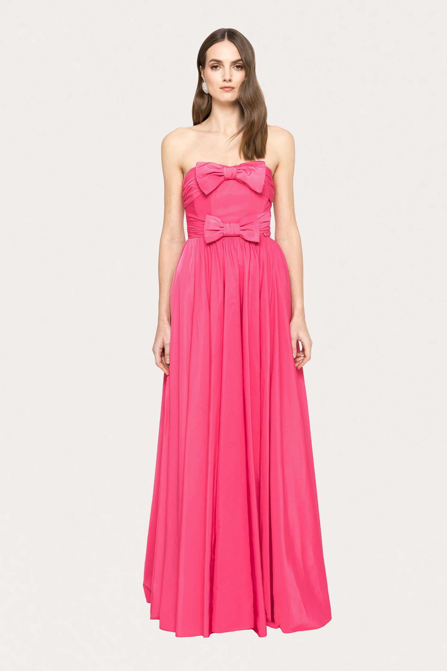 Bow-detail taffeta maxi dress - RS15625 NISSA