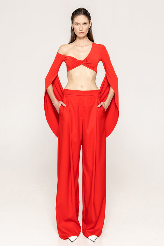 Mid waist tapered tailored pants NISSA