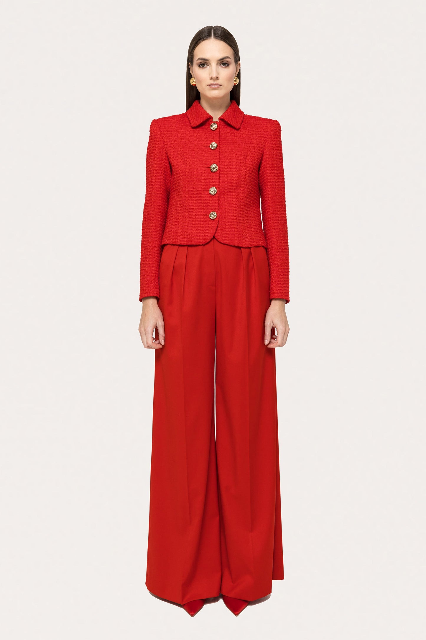 Boucle suit jacket - J15782 red NISSA