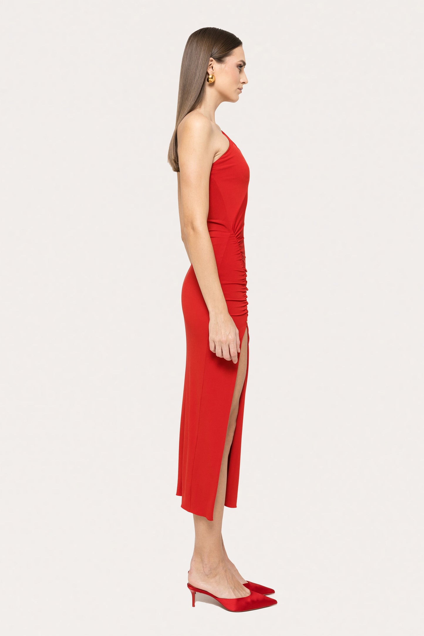 Open-back jersey midi dress NISSA