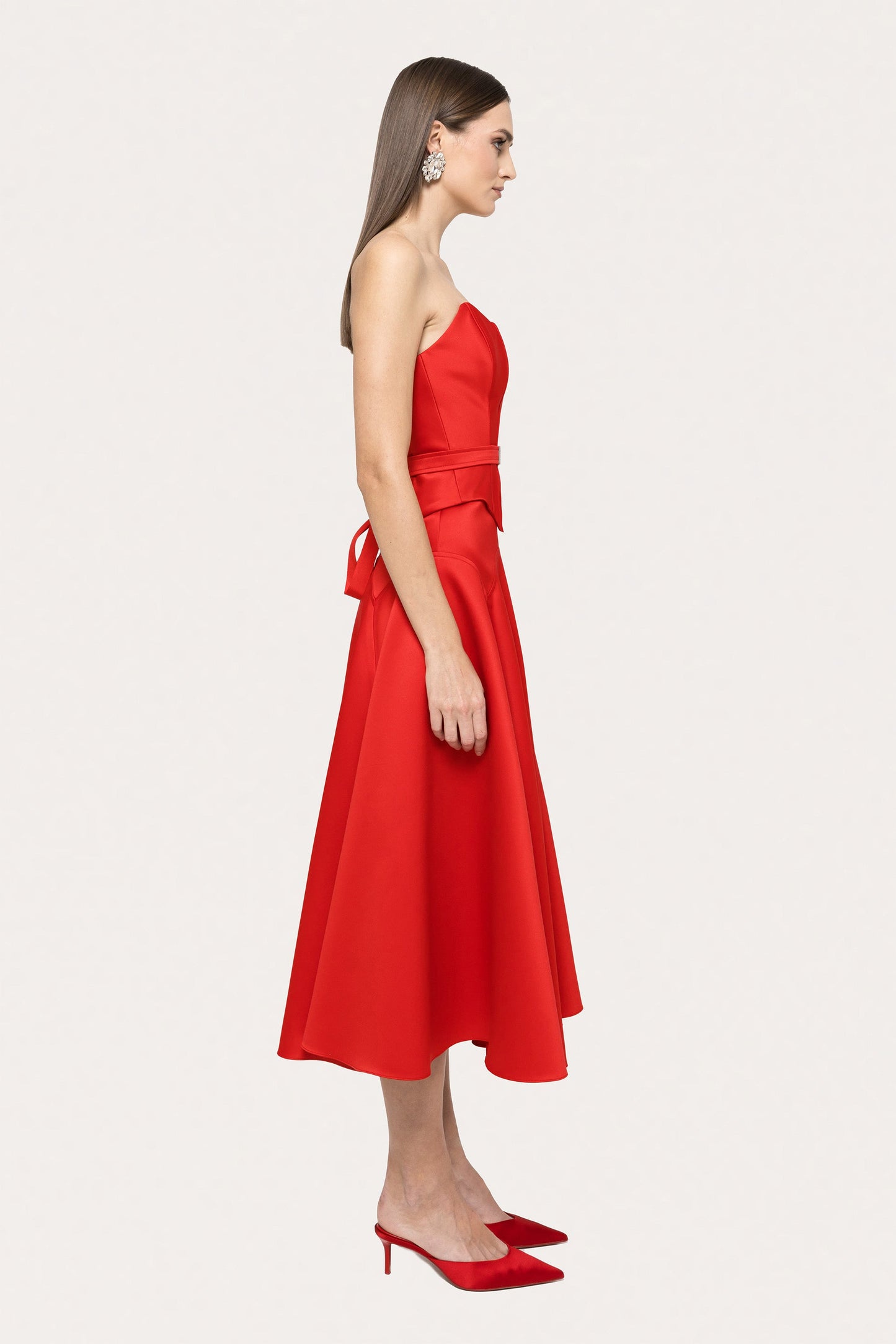 High-waisted taffeta skirt NISSA