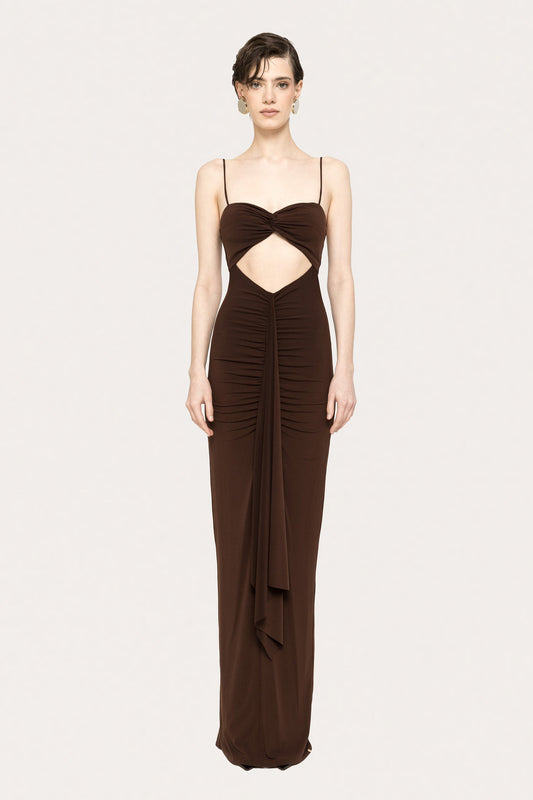Cut-out jersey maxi dress NISSA