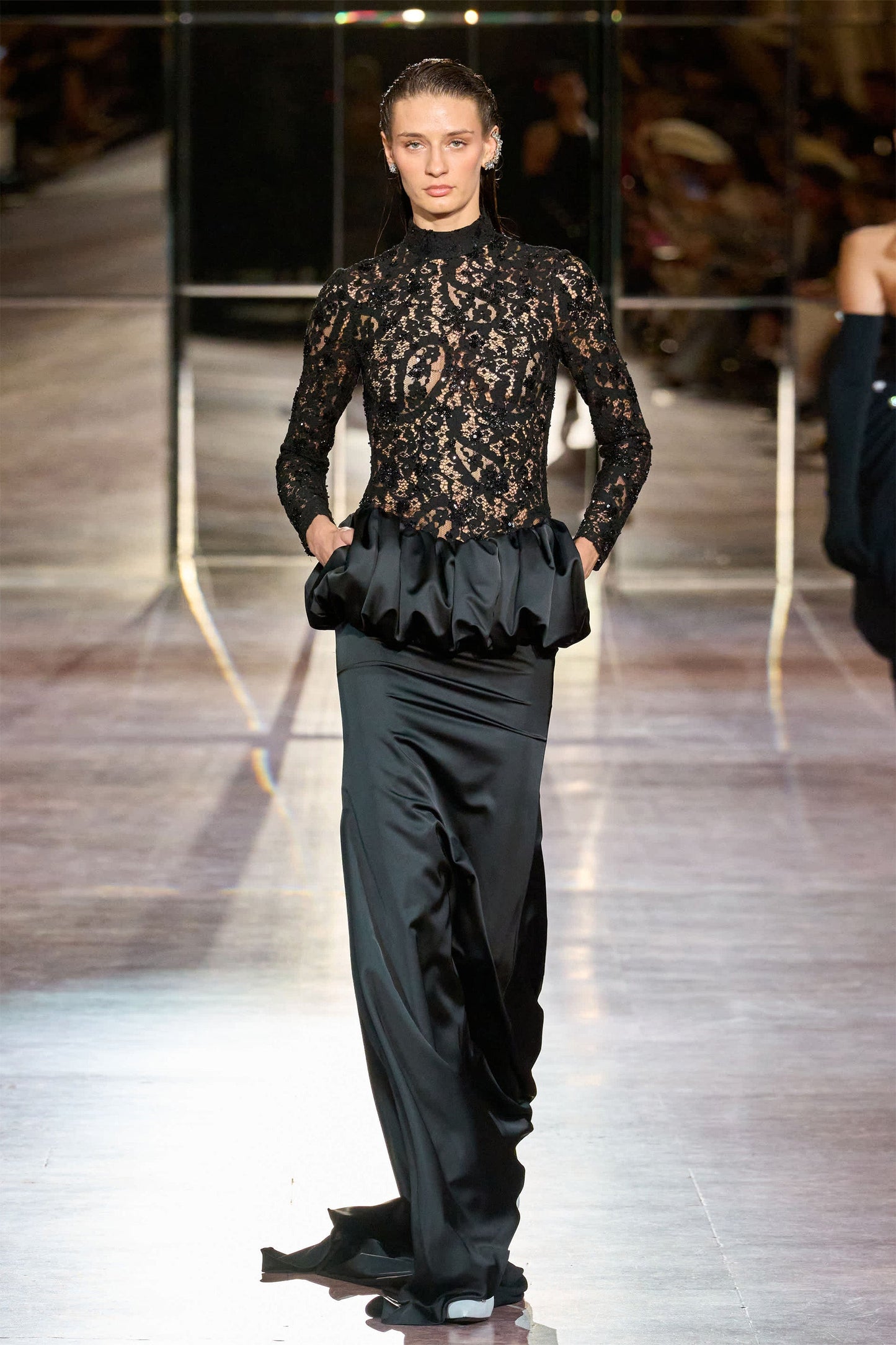 Sequin-embellished lace gown NISSA