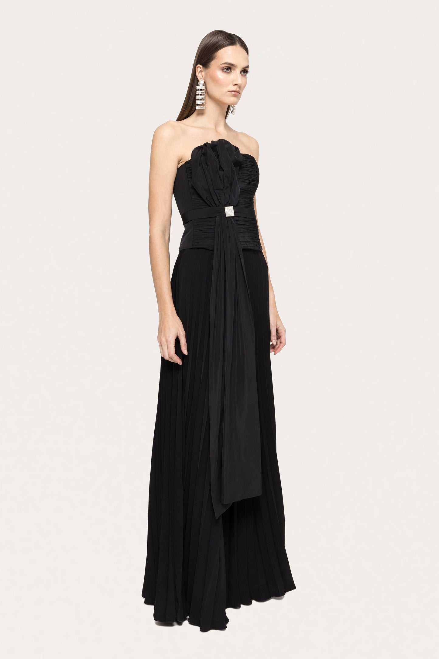 Taffeta sleeveless corset top NISSA