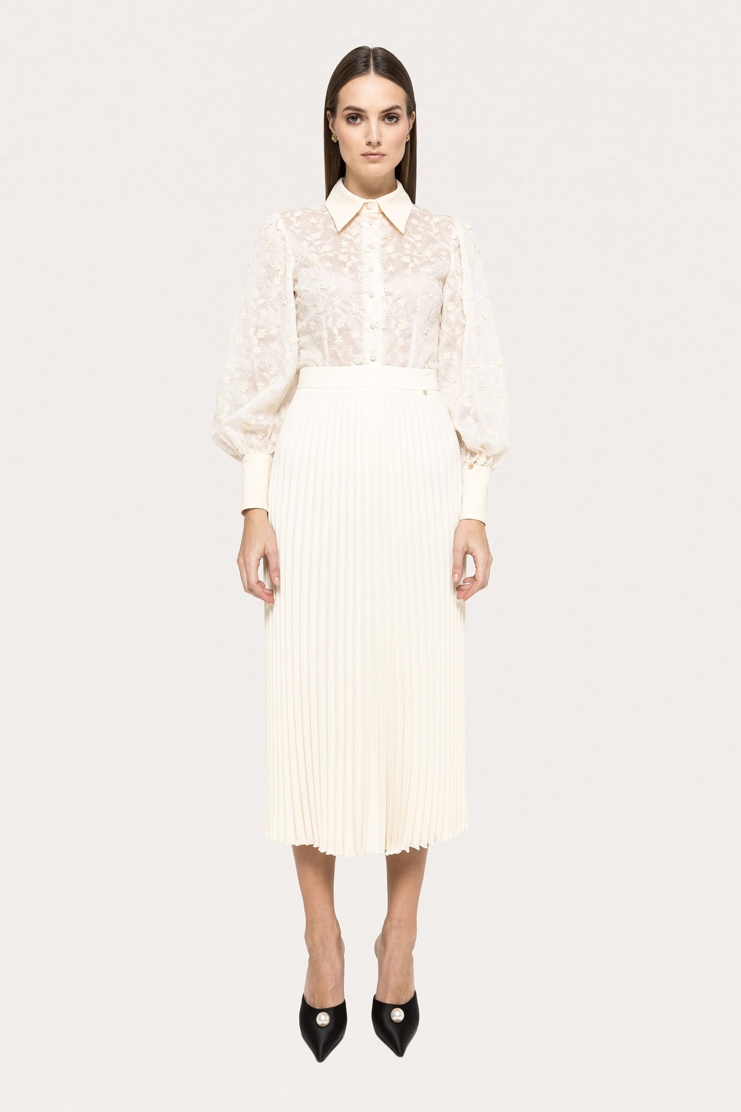 Embroidered lyocell shirt NISSA