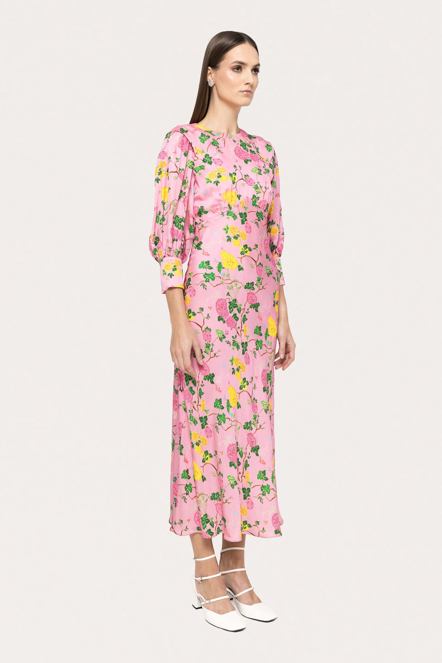 Printed viscose midi dress - RC15708 NISSA