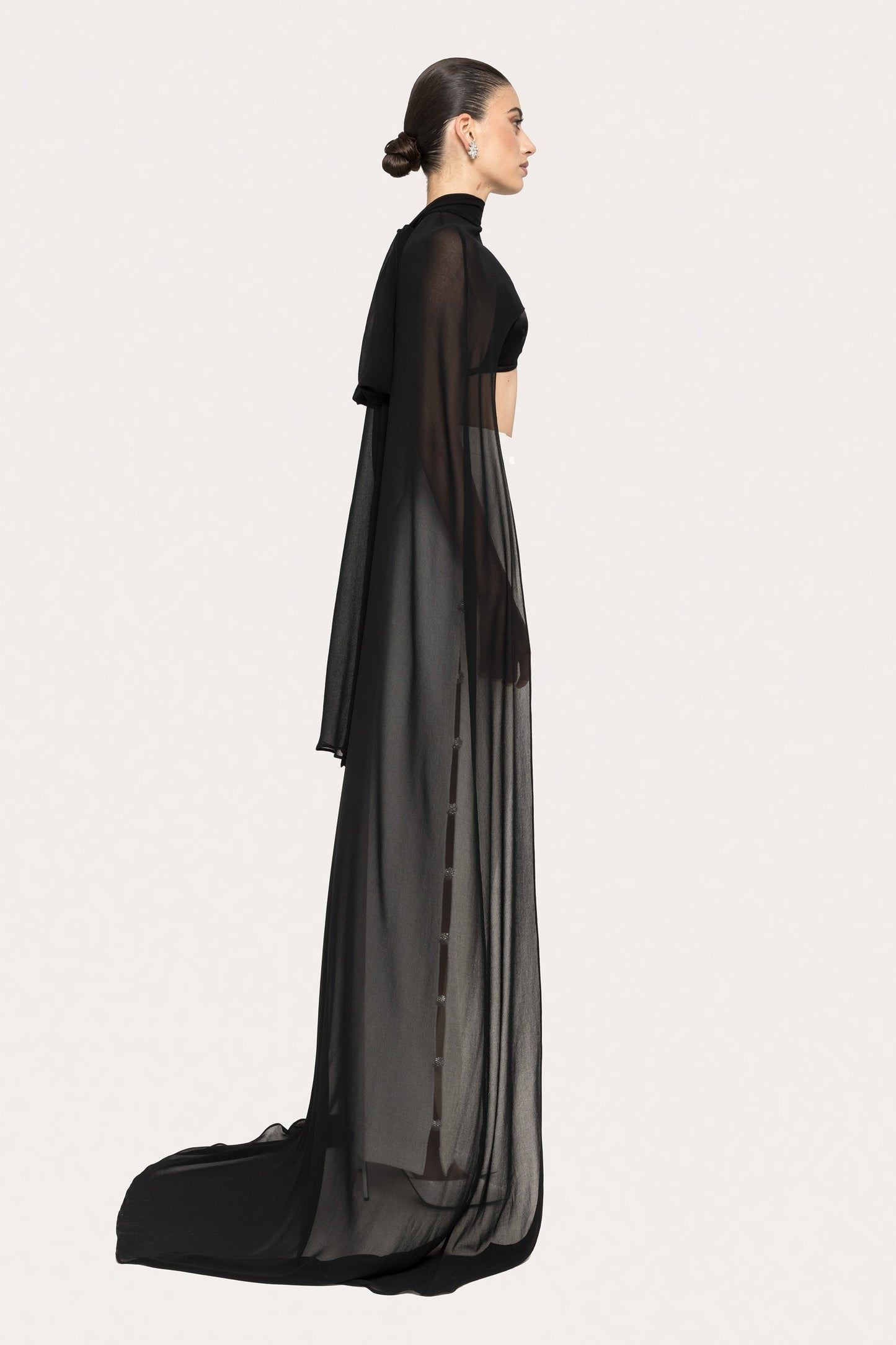 High-nech chiffon top NISSA