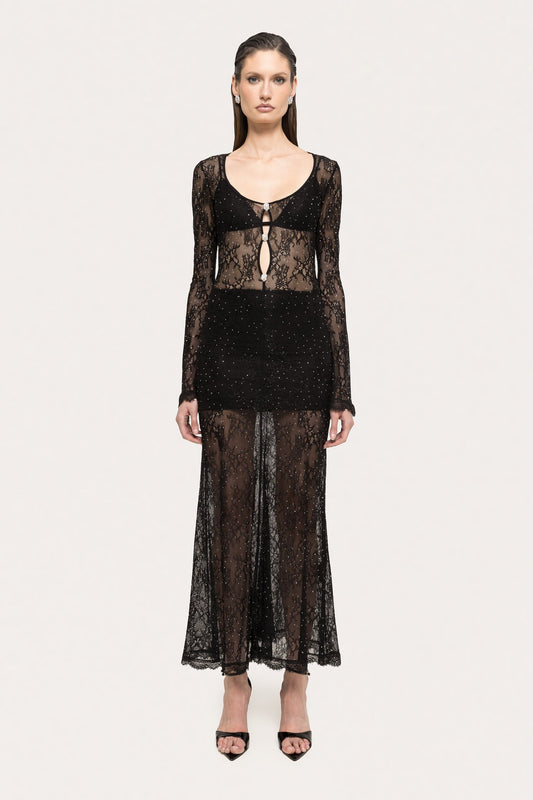 Rhinestone-embellished maxi dress NISSA