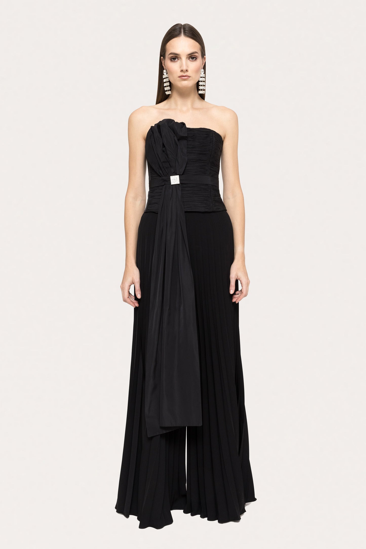 Taffeta sleeveless corset top NISSA