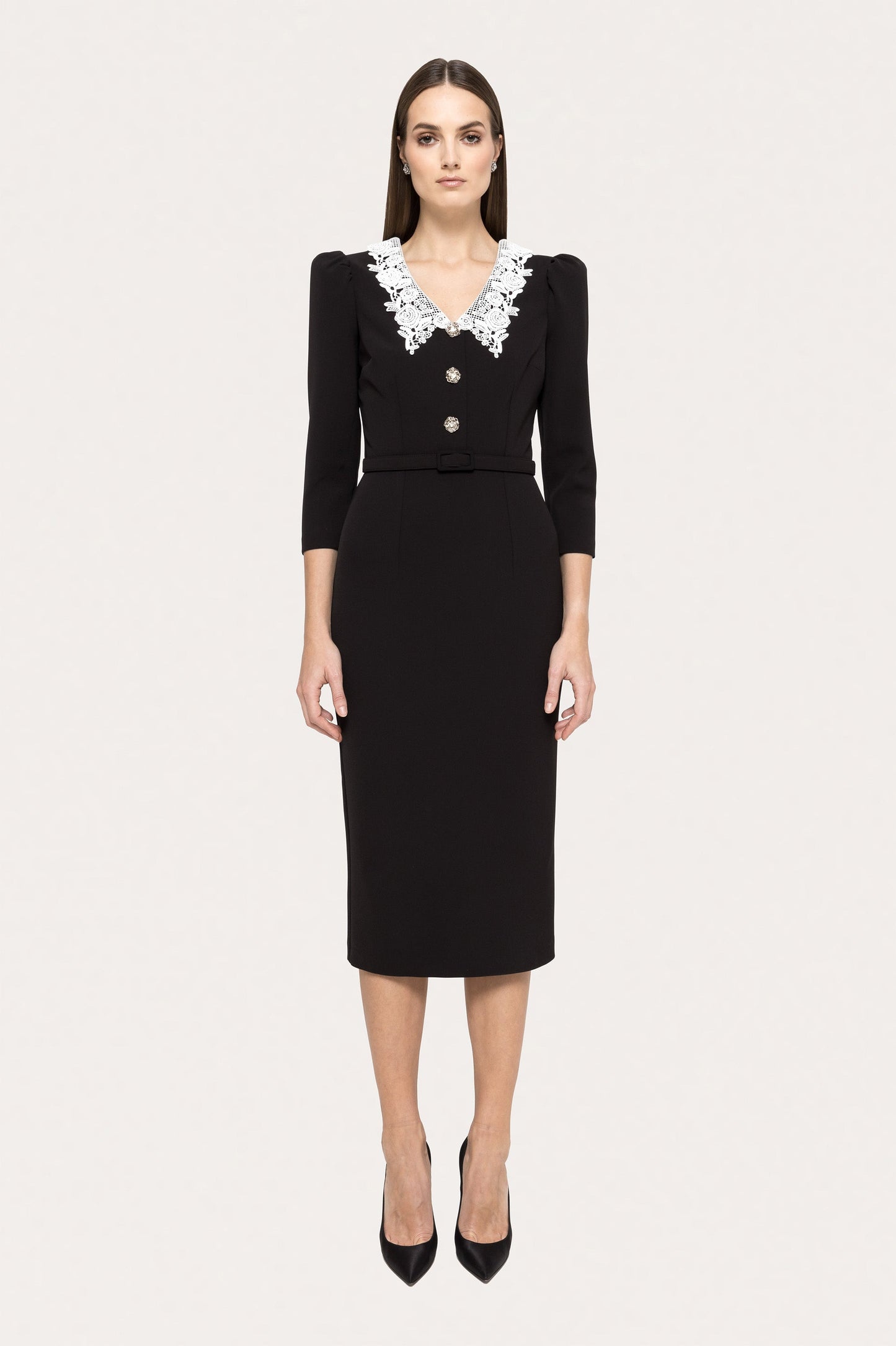 Belted midi dress - RC15778 NISSA