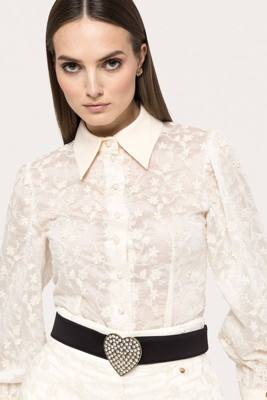 Embroidered lyocell shirt NISSA