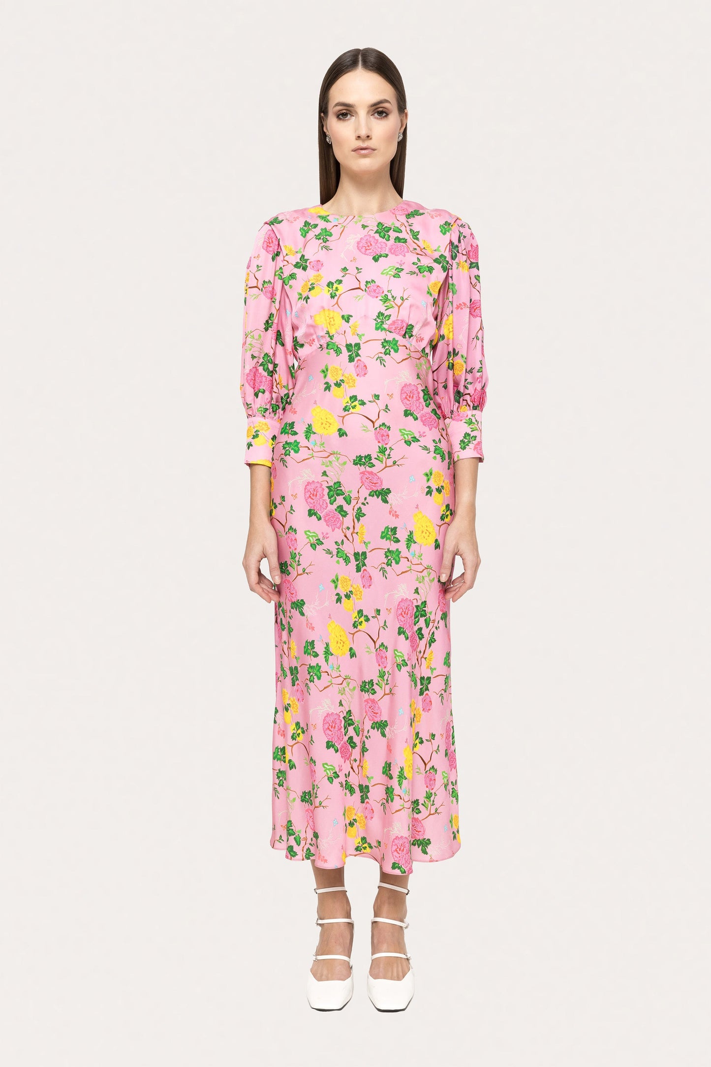 Printed viscose midi dress - RC15708 NISSA