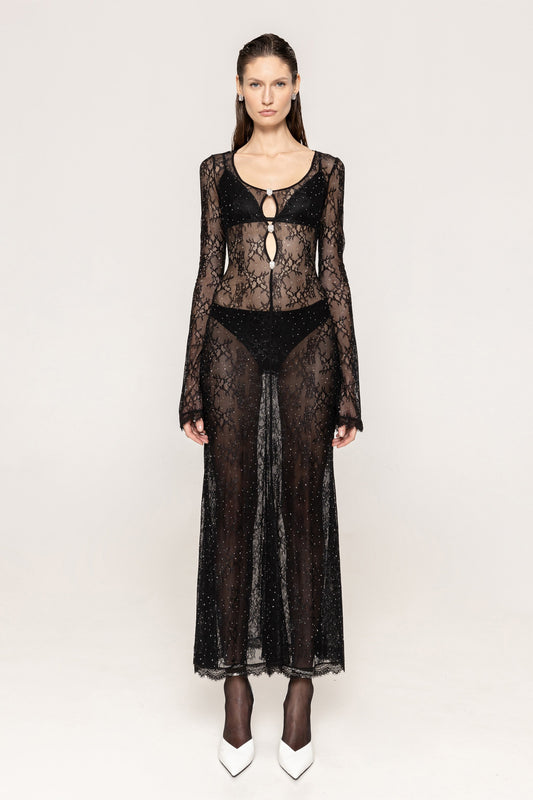 Rhinestone-embellished maxi dress NISSA