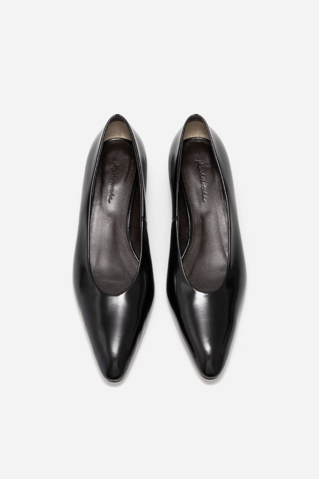 JACKIE Black Leather Pumps /3 cm/ KACHOROVSKA