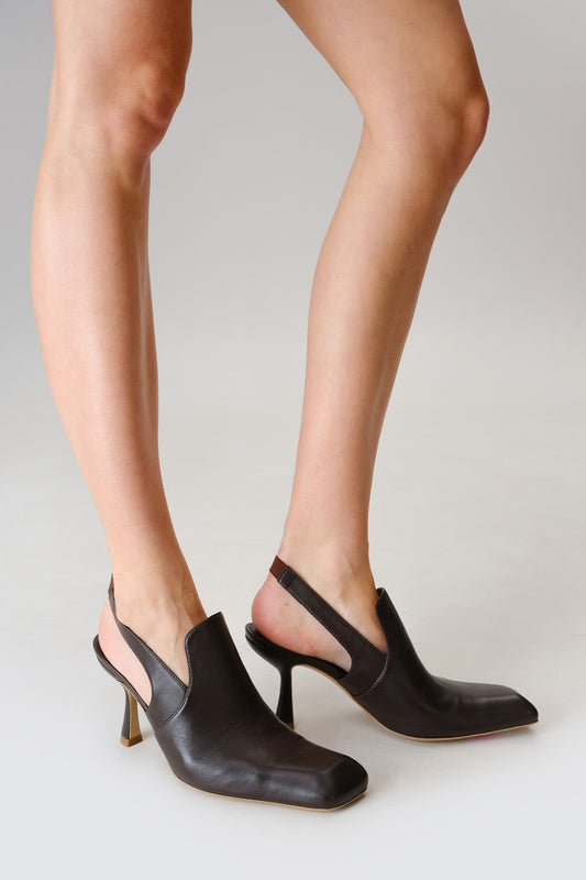SONIA Dark Brown Leather Pumps /7 cm/ KACHOROVSKA