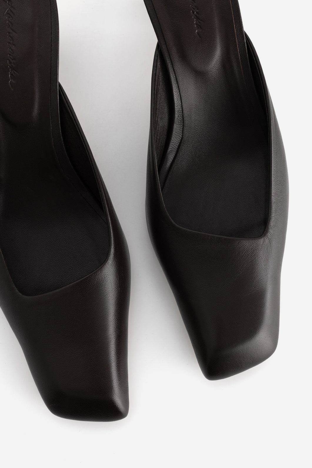 GEORGIA Dark Brown Leather Mules /5 cm/ KACHOROVSKA