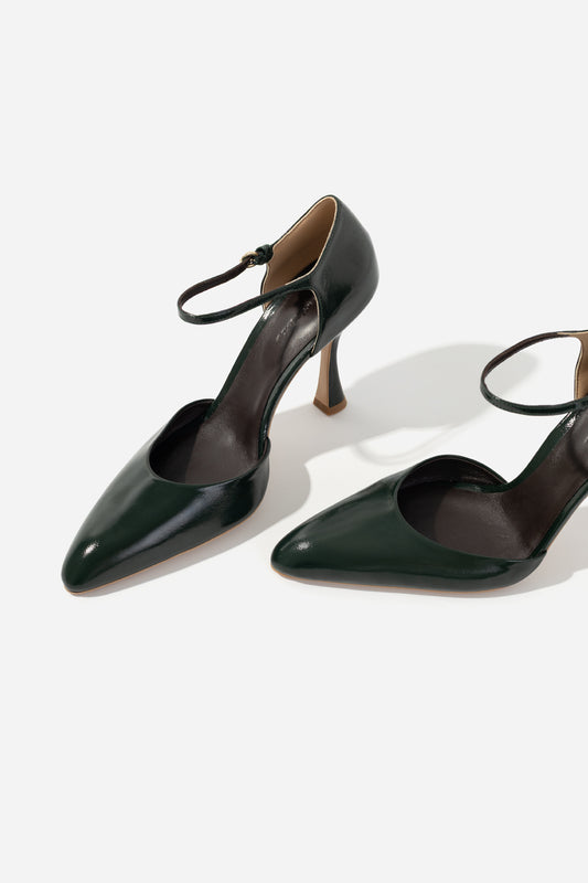 LINDA dark green heels KACHOROVSKA