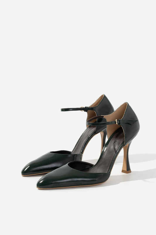 LINDA dark green heels KACHOROVSKA