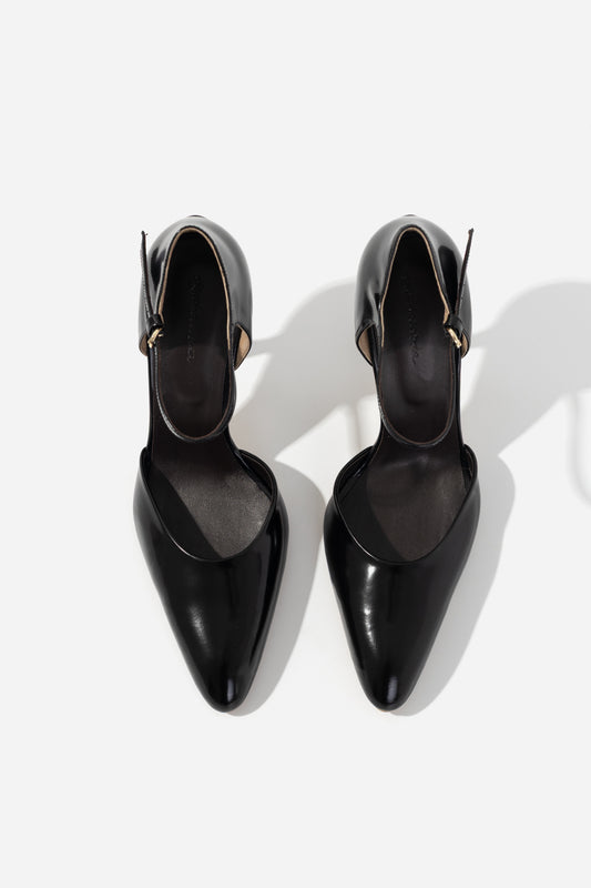 LINDA black shoes with shimmer KACHOROVSKA