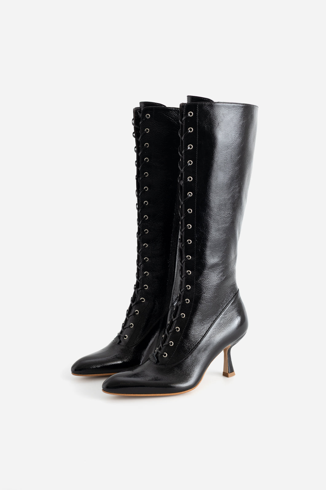 XENA black leather boots KACHOROVSKA