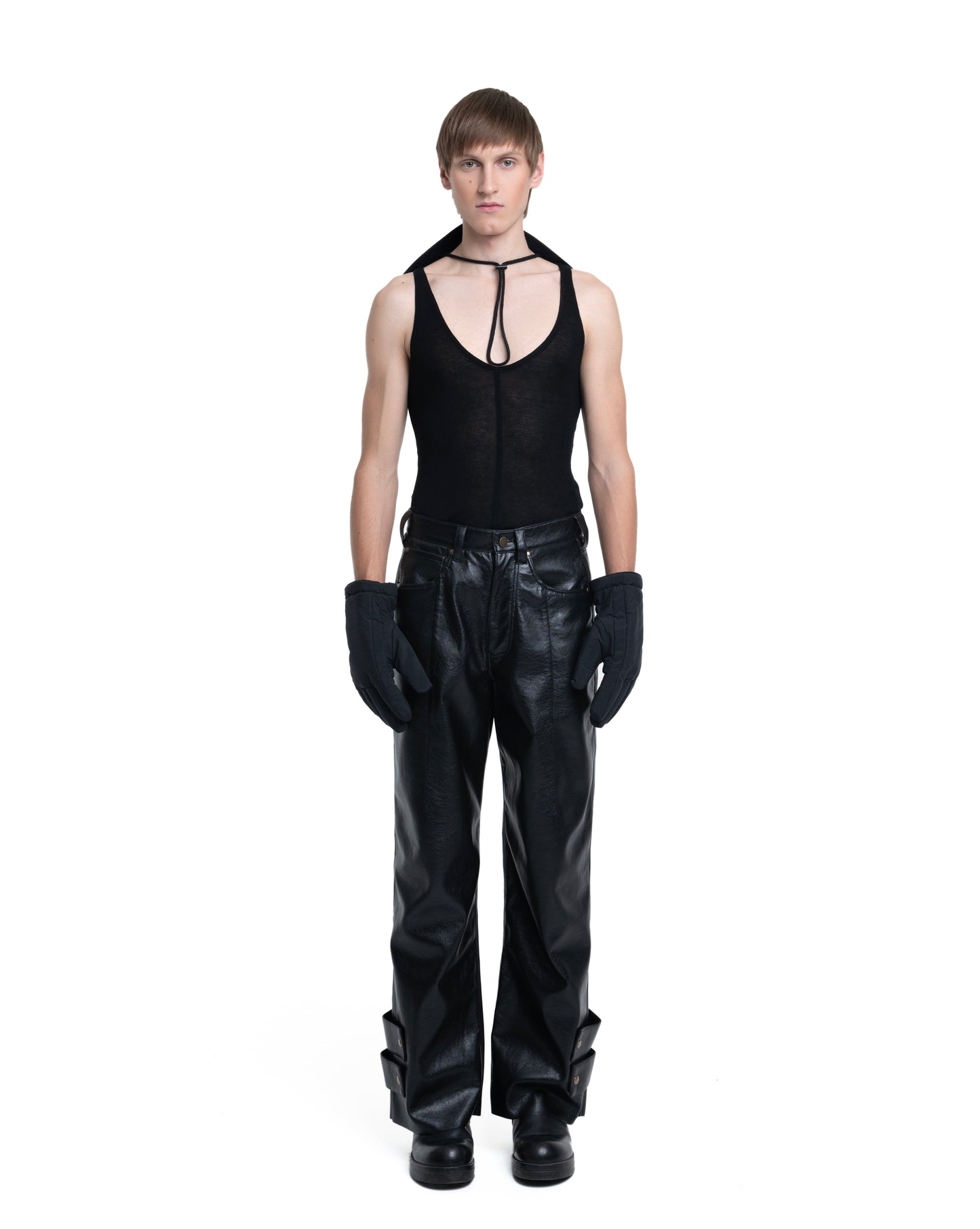 ECO-LEATHER LOOSE PANTS THEO