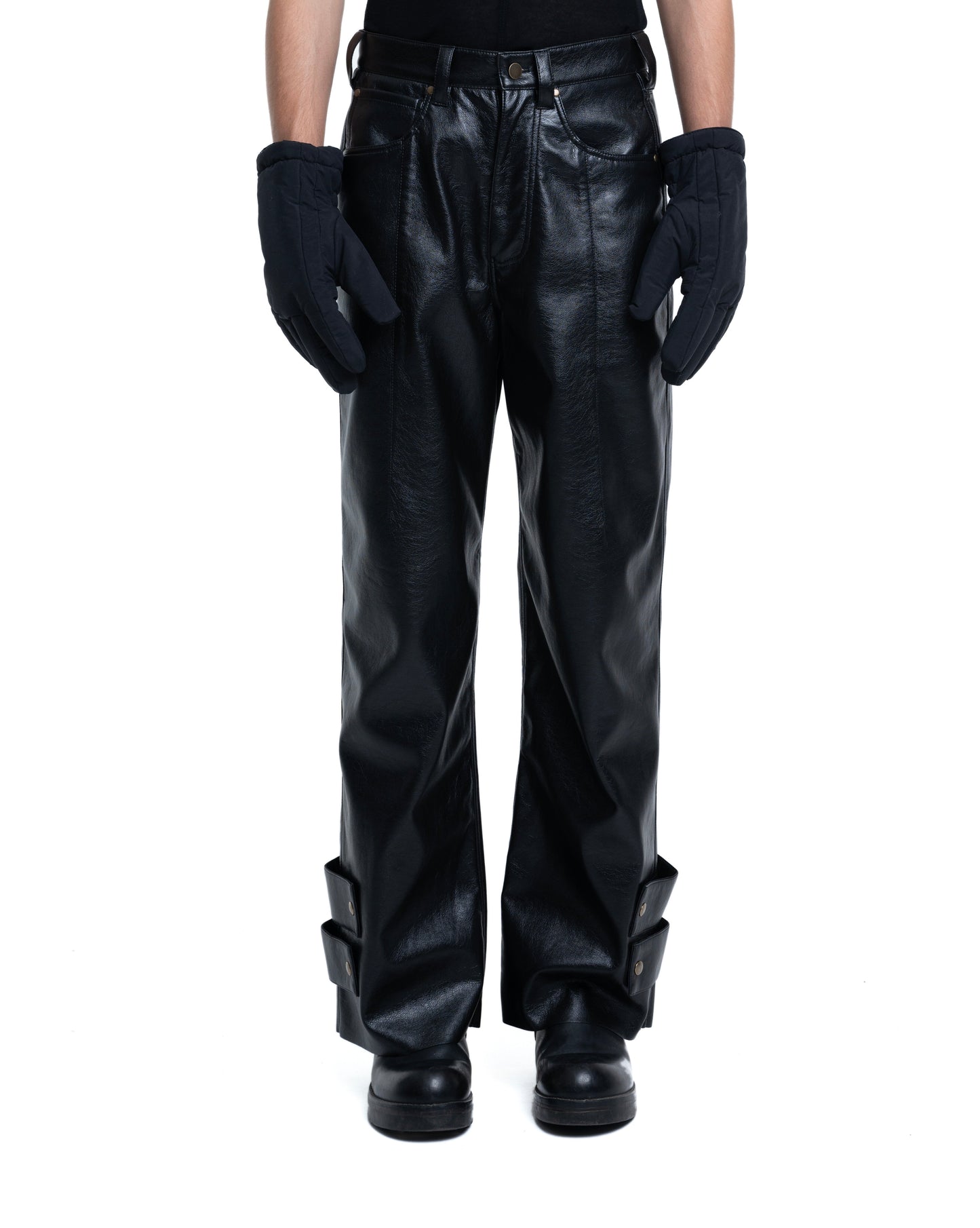 ECO-LEATHER LOOSE PANTS THEO