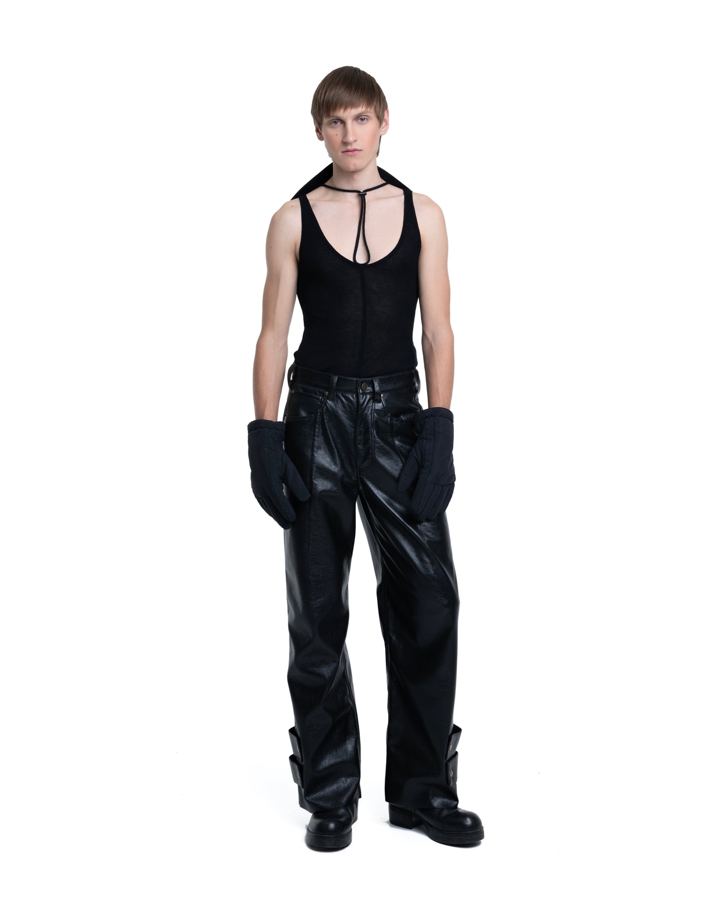 ECO-LEATHER LOOSE PANTS THEO