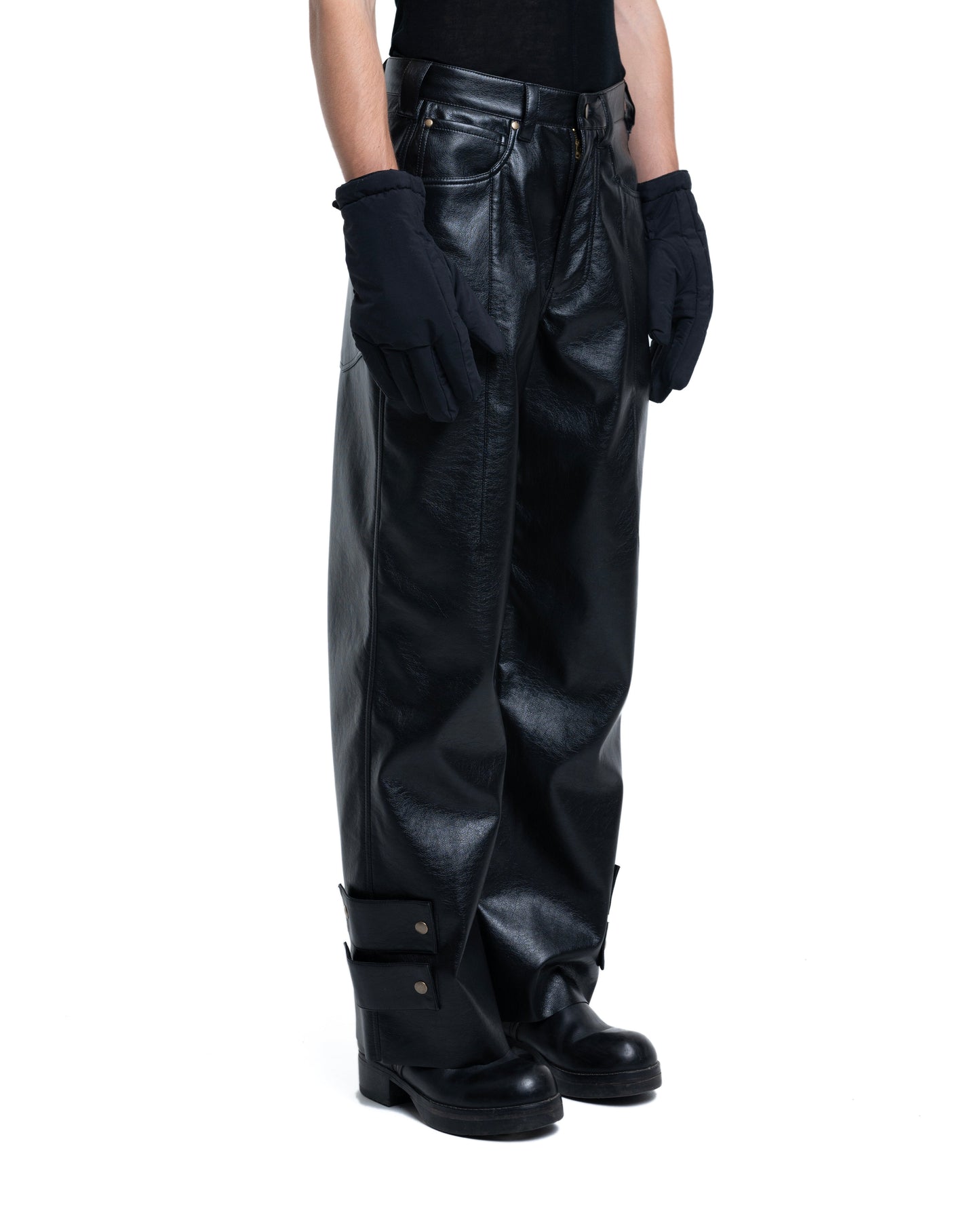 ECO-LEATHER LOOSE PANTS THEO