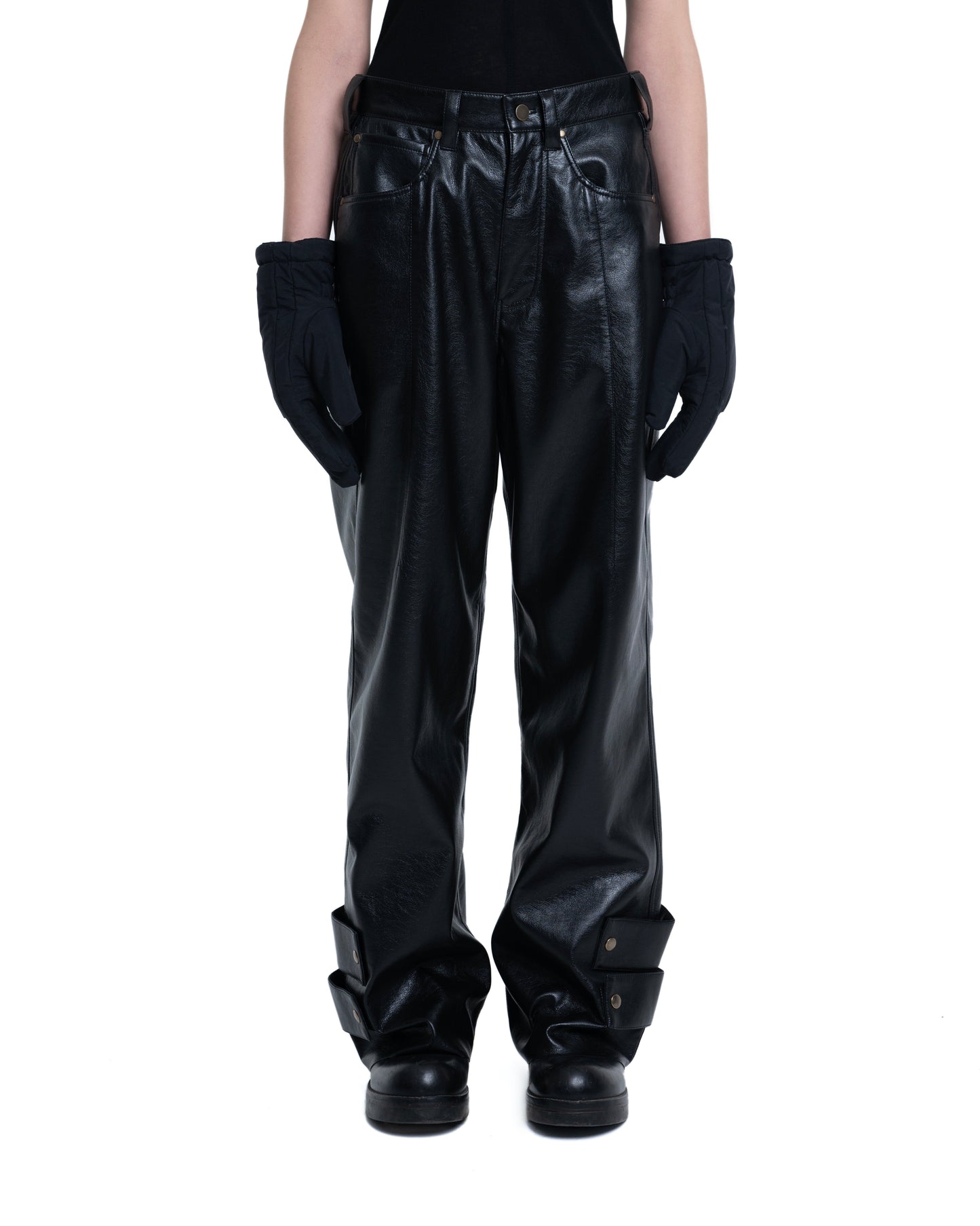 ECO-LEATHER LOOSE PANTS THEO