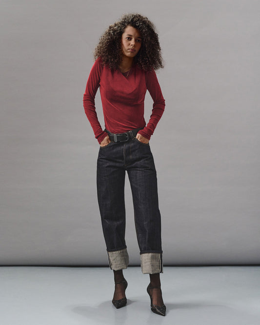 SHEEN VELVET LONGSLEEVE (WOMEN FIT) THEO