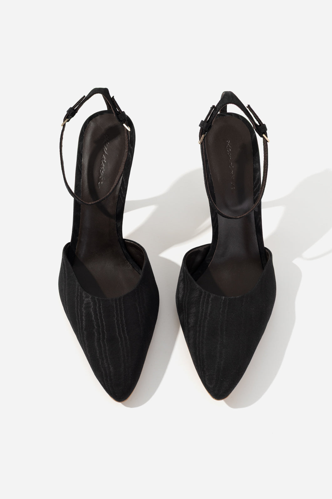 PAM black satin shoes KACHOROVSKA
