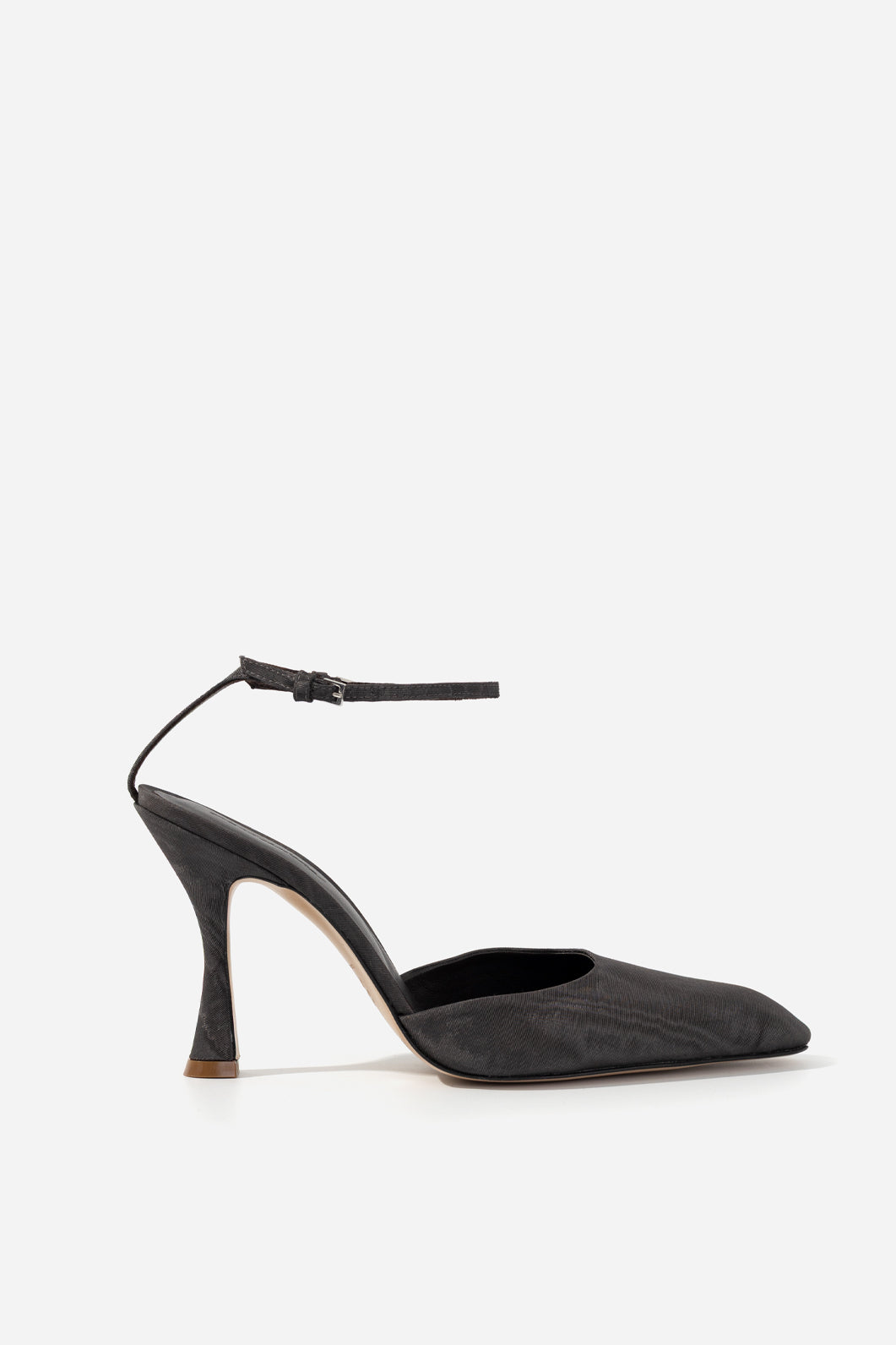 PAM dark grey satin shoes KACHOROVSKA